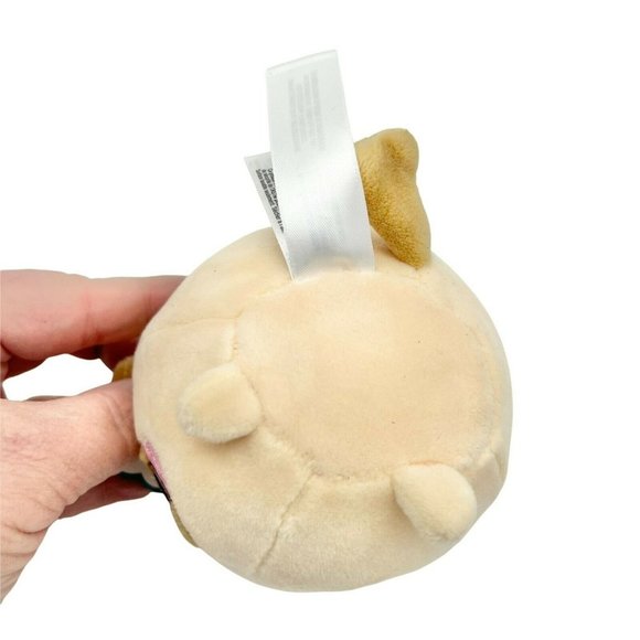 Squeezamals Dan the Dog Brown Puppy Plush Pink Cheeks 4" Stuffed Animal - Picture 7 of 9